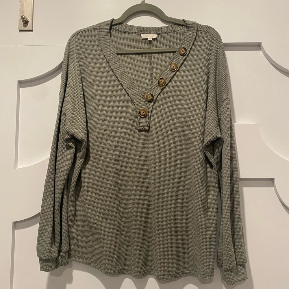 Green waffle top